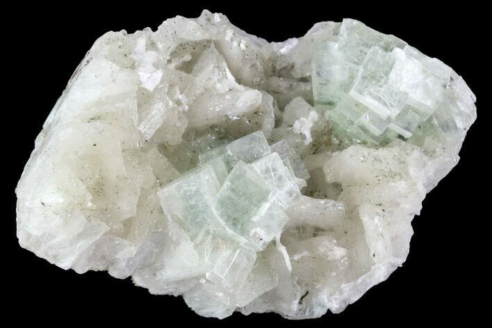 Green Apophyllite on Stilbite - India #92246